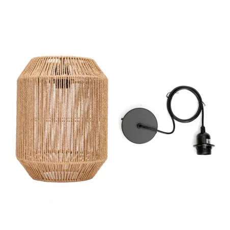 Lampa wisząca z naturalnym sznurkiem bez źródła światła E27 - 8433325228927