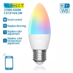 Inteligentna żarówka LED WB C37 E27 Wi-Fi 6,5W - 8433325281052