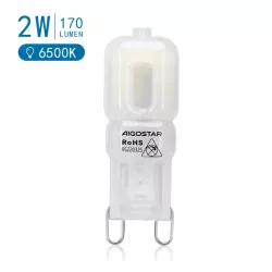 Żarówka diodowa LED Mleczna Biel G9 2W - 8433325283810