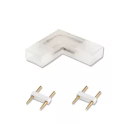 Złącze L 10 mm kątowe do taśm na 230V do wysokonapięciowych pasków led - 8433325184773